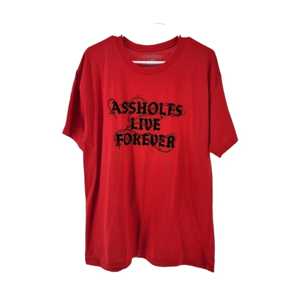 Men's Assholes Live Forever Short Sleeve Graphic T-Shirt - Picture 1 of 4